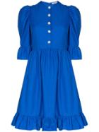 Batsheva Prairie Ruffled Mini Dress - Blue