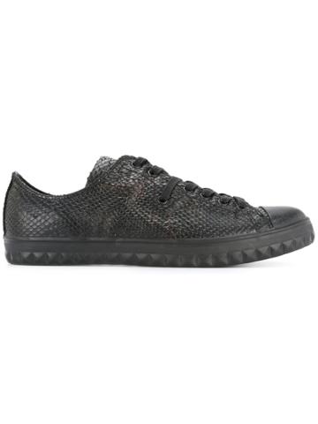 Whiteflags Python Embossed Sneakers - Black