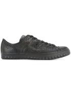 Whiteflags Python Embossed Sneakers - Black