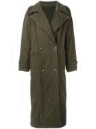 Fendi Vintage Long Coat, Women's, Size: 44, Green