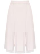 Gloria Coelho Midi Skirt With Front Slits - White
