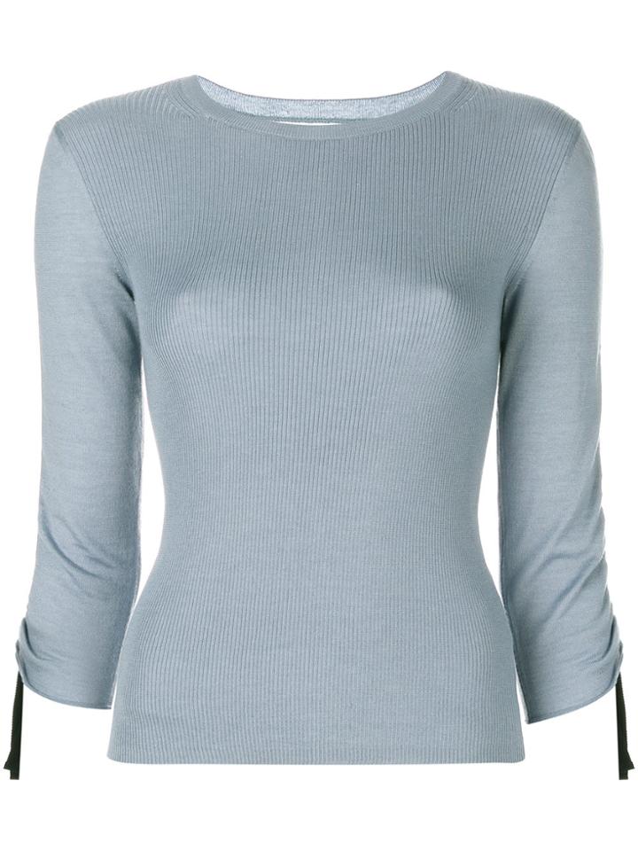 Red Valentino Drawstring Sleeve Jumper - Blue