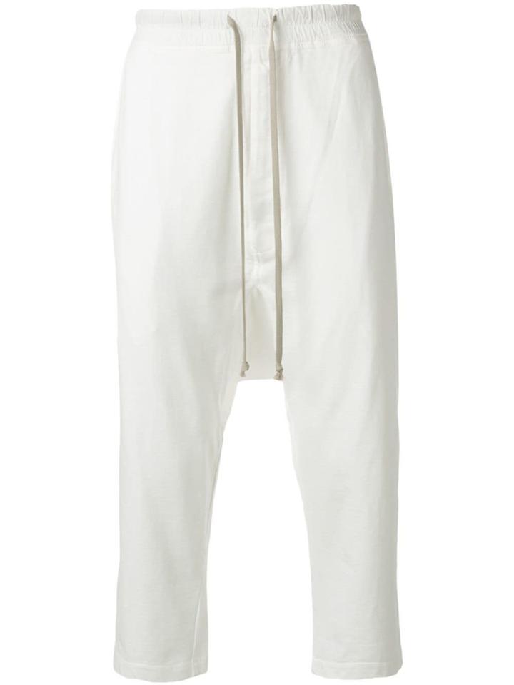 Rick Owens Drkshdw Drawstring Drop Crotch Trousers - White