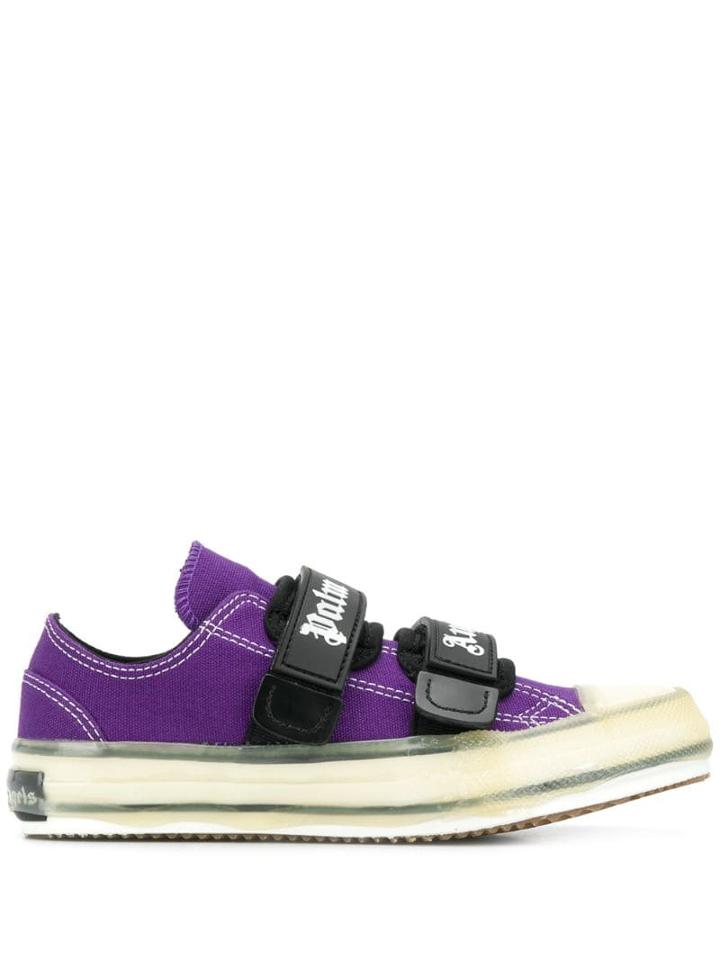 Palm Angels Low-top Touch-strap Sneakers - Purple