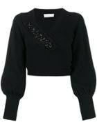 P.a.r.o.s.h. Wrap Style Front Jumper - Black