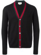 Gucci Web Cardigan, Men's, Size: Small, Black, Wool
