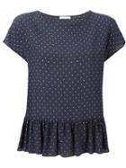 Societe Anonyme Ruffled Hem Star Print Top