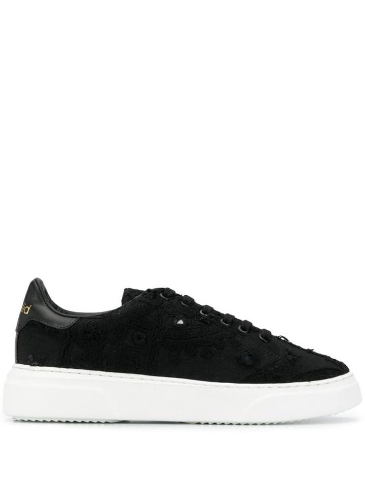 By Walid Two Tone Low Top Sneakers - Black