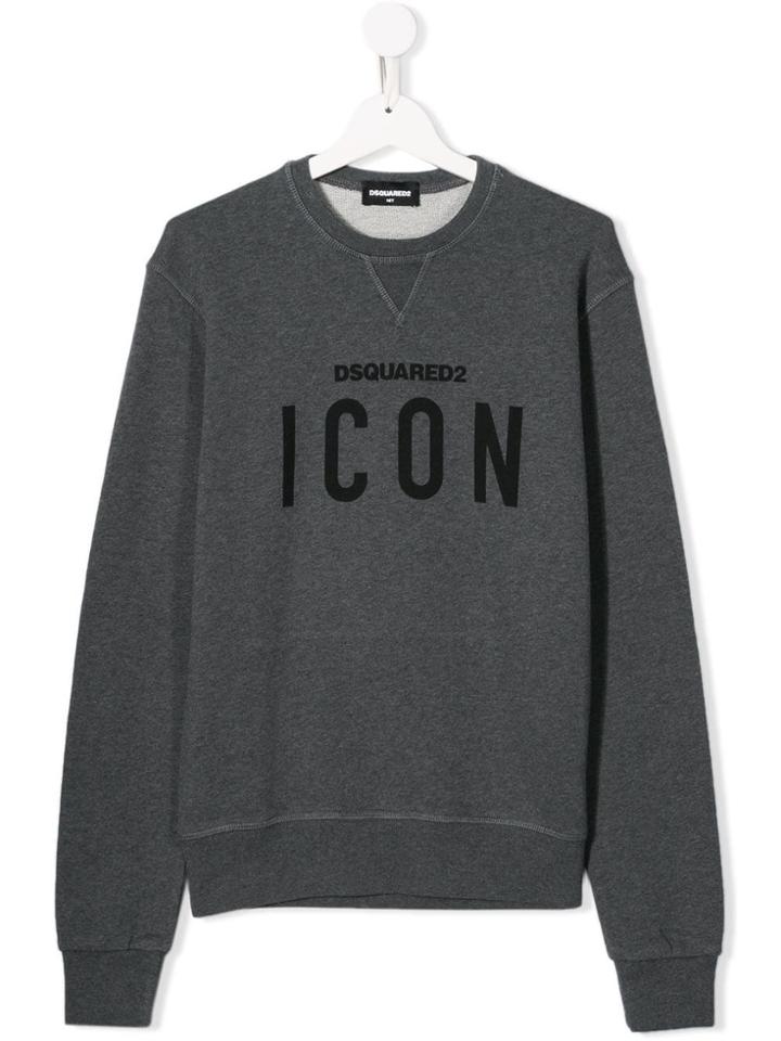Dsquared2 Kids Icon Print Logo Sweatshirt - Grey
