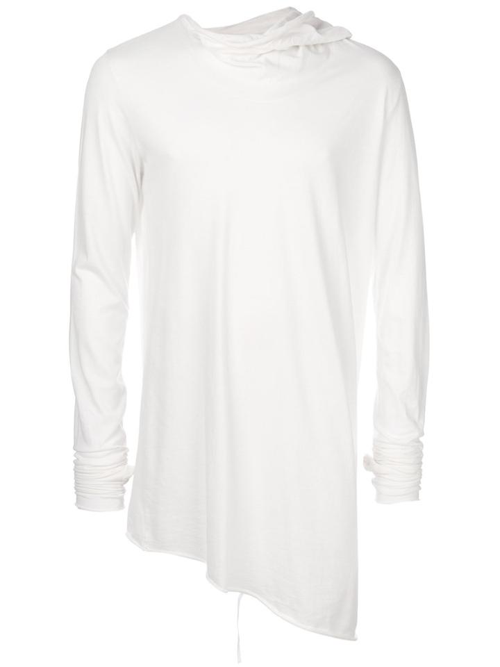 Lost & Found Rooms - Scarf Longsleeved T-shirt - Men - Cotton - Xxl, White, Cotton