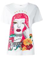 P.a.r.o.s.h. Sequin Embellished T-shirt, Women's, Size: Medium, White, Cotton/pvc