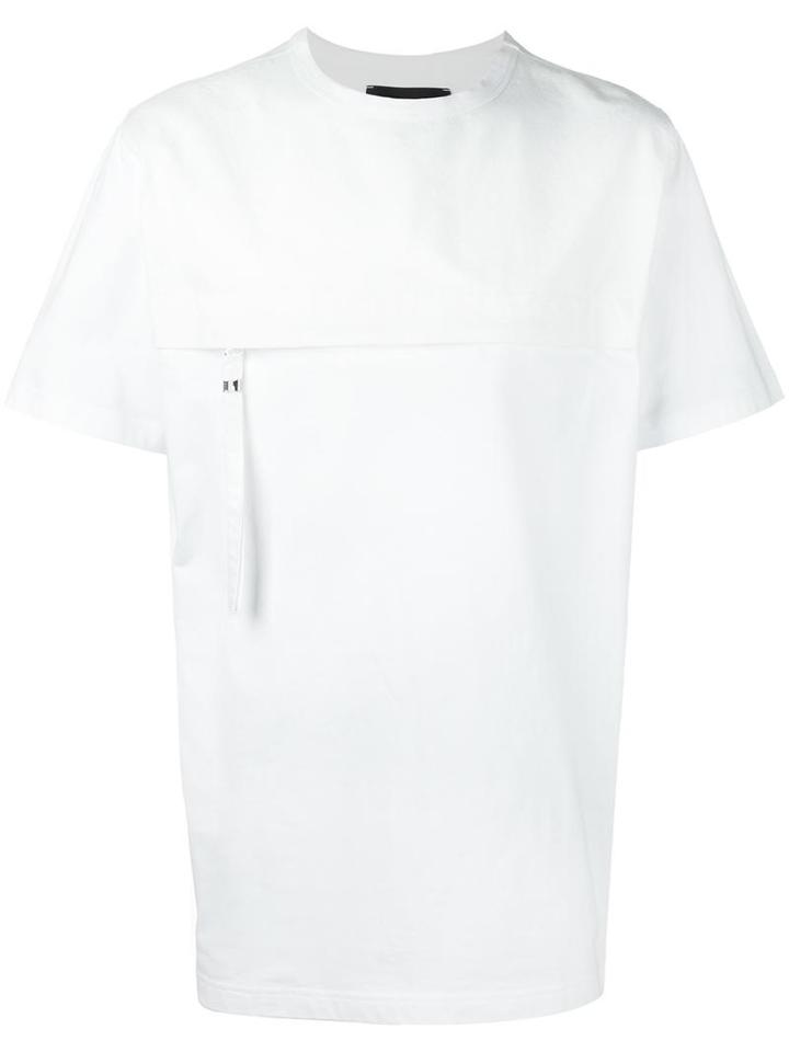 Blood Brother Stylised Front Zip T-shirt, Men's, Size: Large, Cotton