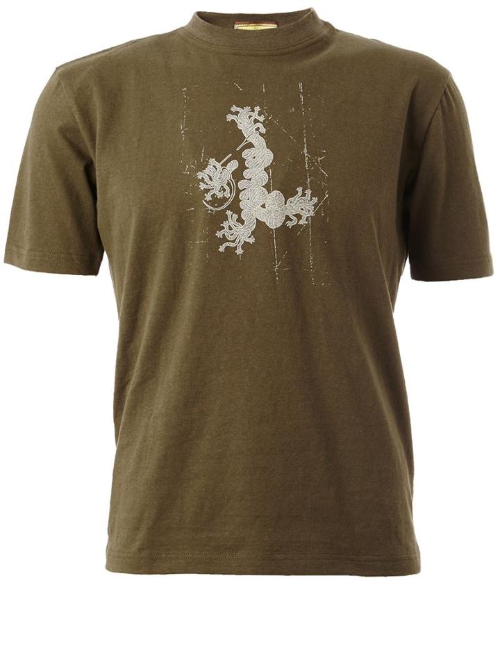 Christopher Nemeth Rope Print T-shirt, Men's, Size: Medium, Green, Cotton