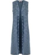 Cecilia Prado Long-length Knitted Waistcoat, Women's, Size: P, Blue, Cotton