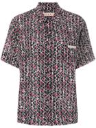 Marni Printed Half Sleeve Shirt - Black