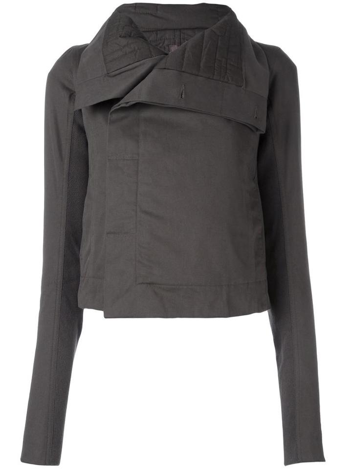 Rick Owens Drkshdw Biker Jacket, Women's, Size: Large, Grey, Cotton/polyester/polyamide