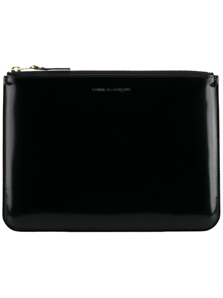 Comme Des Garçons Wallet Black Gold Pouch
