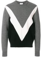 Ami Alexandre Mattiussi Tricolor Crew Neck Sweater With Contrasted