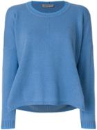 Sportmax Flared Knitted Sweater - Blue