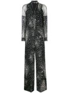 Red Valentino - Star Print Jumpsuit - Women - Polyester/silk/spandex/elastane/polyamide - 44, Black, Polyester/silk/spandex/elastane/polyamide