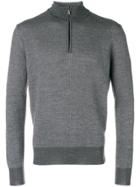 Canali Zipped Long-sleeve Sweater - Grey