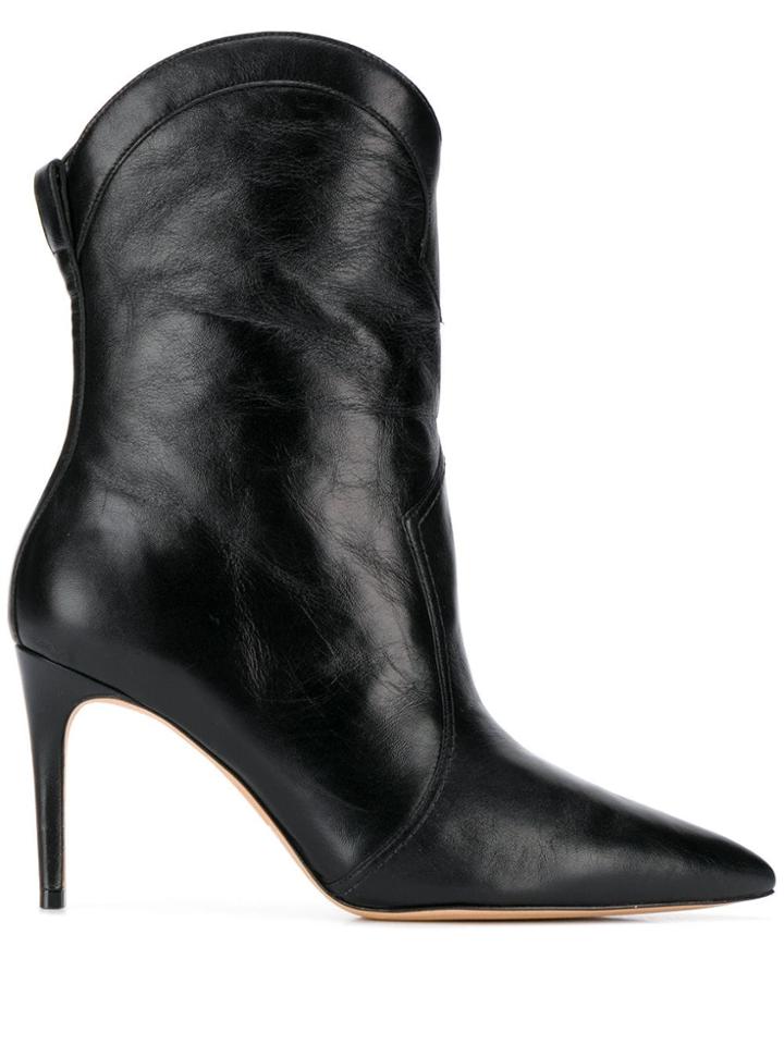 Alexandre Birman Stiletto Heel Pointed Toe Boots - Black