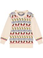Gucci Pineapple And Strawberry Knit Top - White