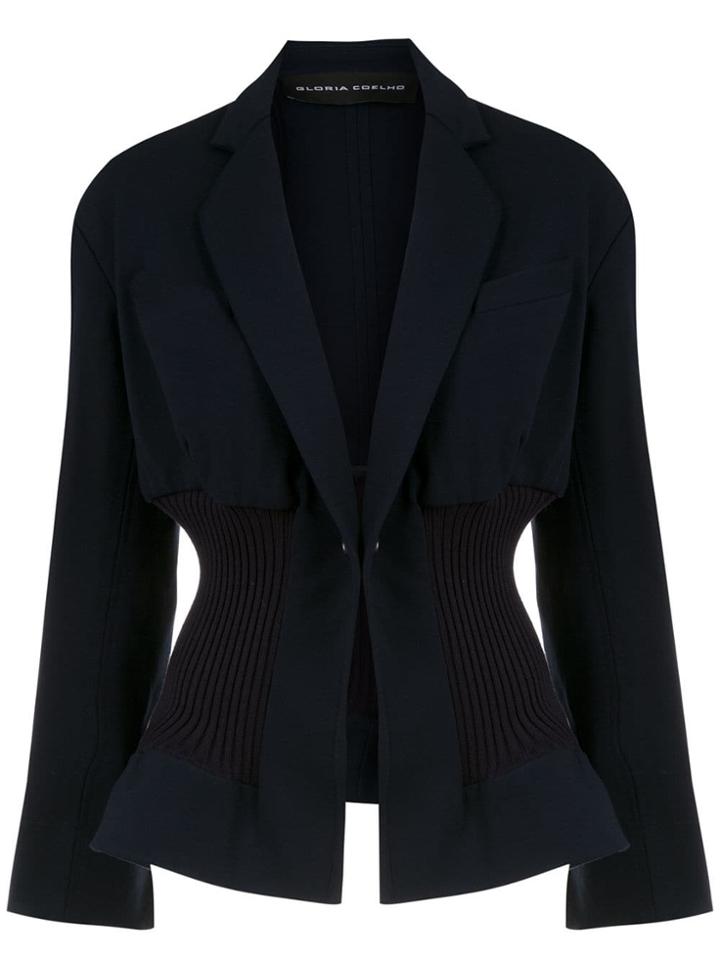 Gloria Coelho Fitted Waist Blazer - Blue