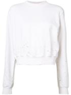Cotton Citizen - Distressed Cropped Sweater - Women - Cotton - Xs, White, Cotton