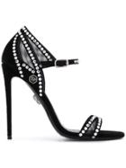 Philipp Plein Crystal Embellished Sandals - Black