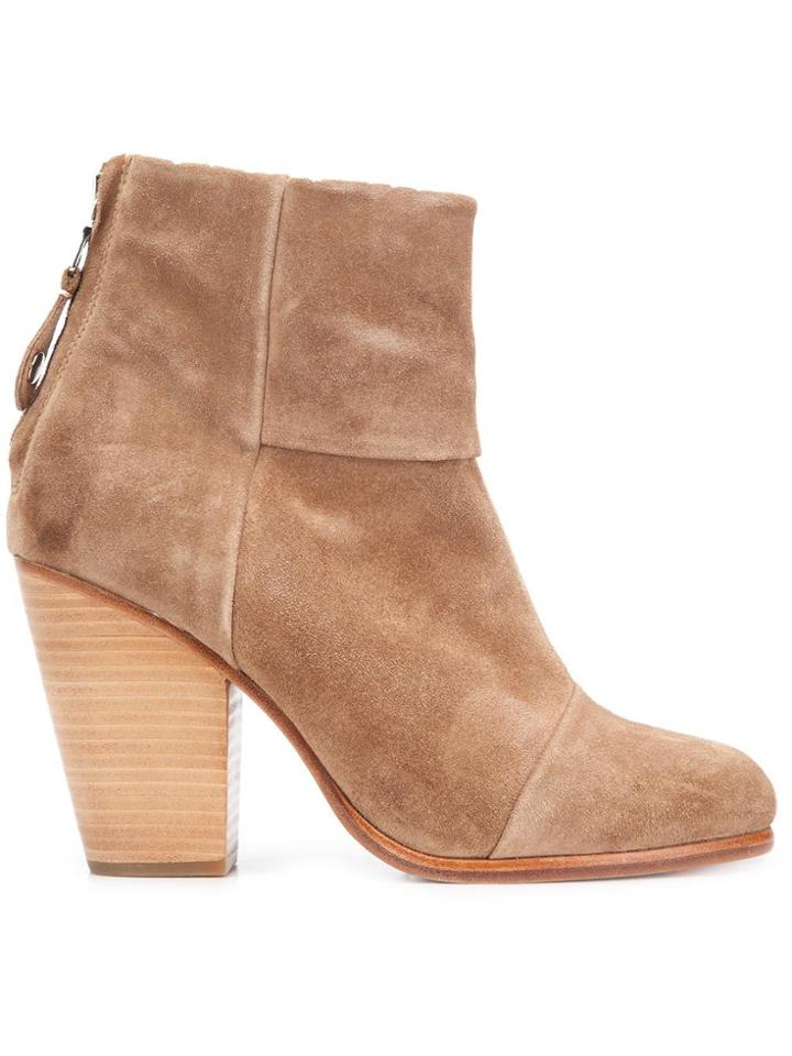 Rag & Bone Rear Zip Ankle Boots - Brown