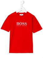 Boss Kids Logo Print T-shirt, Boy's, Size: 12 Yrs, Red