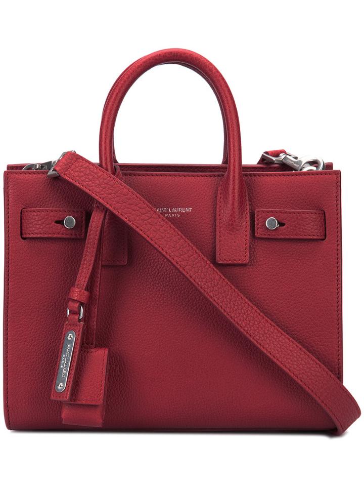 Saint Laurent Tote Bag, Women's, Red, Leather
