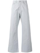 Jil Sander Vintage Flared Trousers, Men's, Size: 34, Blue