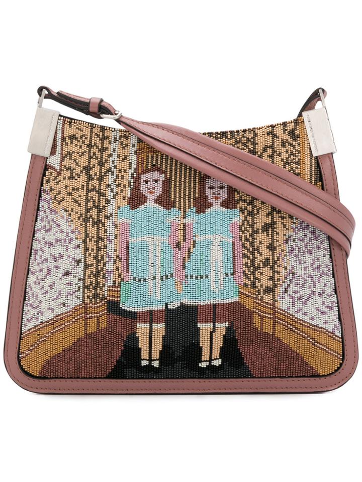 Marco De Vincenzo Starry Bag With Twins Micro Beads - Brown