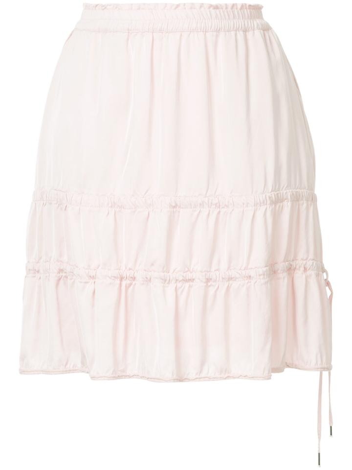 Marc Cain Ruffle Detail Skirt - Pink & Purple