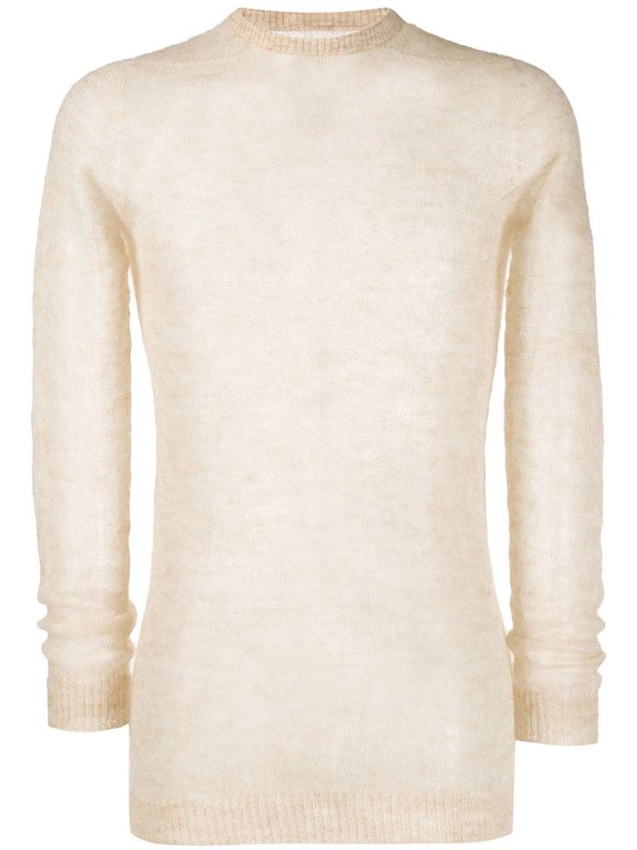 Rick Owens Semi-sheer Fine Knit Jumper - Neutrals