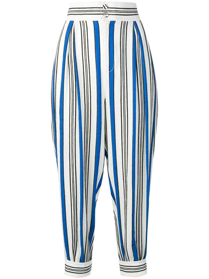 Philosophy Di Lorenzo Serafini Striped Cropped Trousers - White