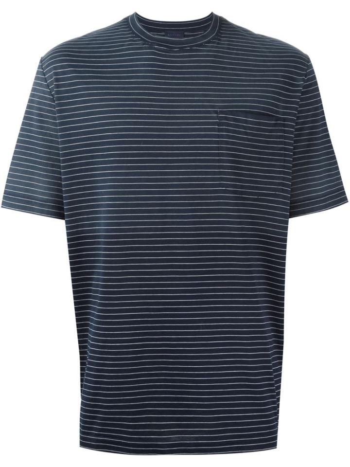Lanvin Striped T-shirt, Men's, Size: Xl, Blue, Cotton