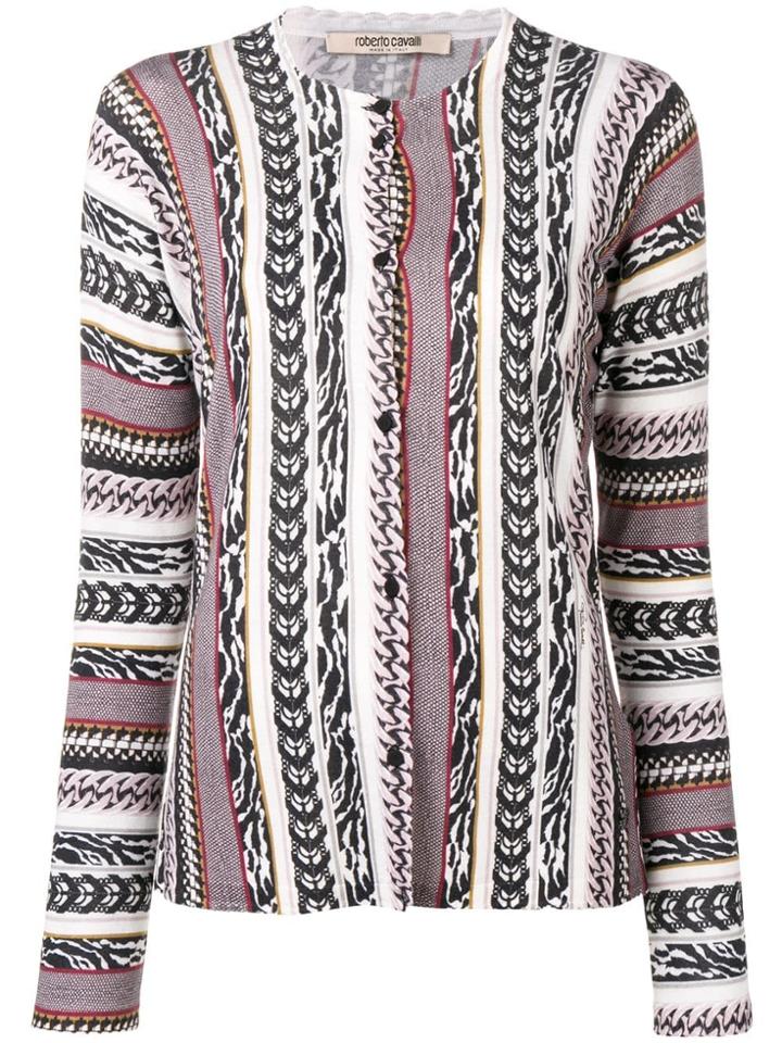 Roberto Cavalli All-over Print Cardigan - Brown