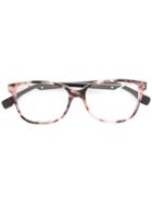 Fendi Eyewear Square Frame Glasses - Nude & Neutrals