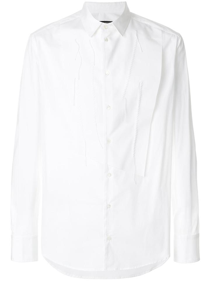 Tom Rebl Reconstructed Bib Shirt - White