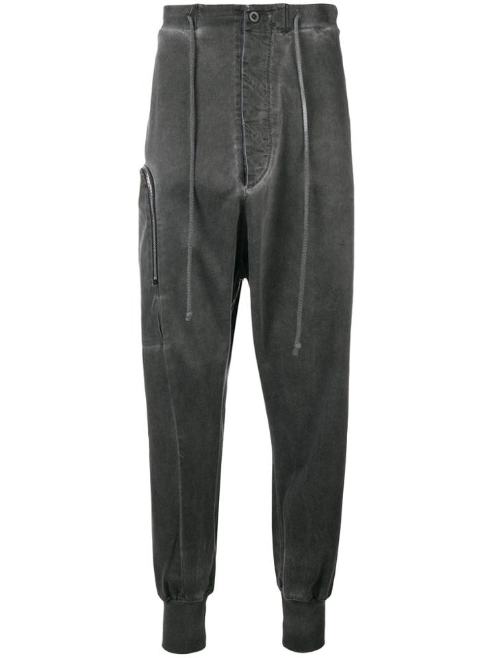 Lost & Found Rooms Overdyed Drop Crotch Joggers - Grey
