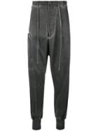 Lost & Found Rooms Overdyed Drop Crotch Joggers - Grey