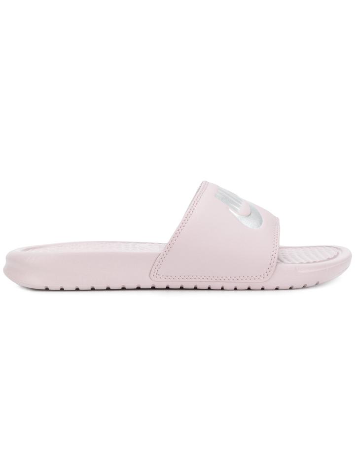 Nike Benassi Just Do It Slides - Pink & Purple