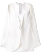 Dion Lee Circle Cape Dress, Women's, Size: 6, White, Wool