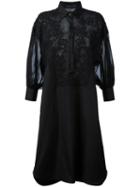 Ermanno Scervino - Longsleeve Lace Dress - Women - Cotton/polyamide/polyester/viscose - 46, Black, Cotton/polyamide/polyester/viscose