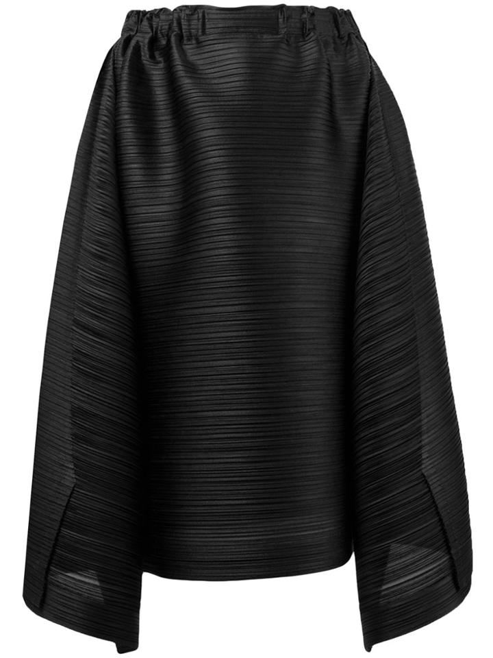 Pleats Please By Issey Miyake Pleated Full Skirt - Black