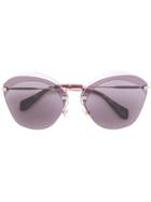 Miu Miu Eyewear Tinted Cat-eye Sunglasses - Metallic