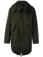 Ten-c Concealed Fastening Hooded Coat, Men's, Size: 52, Green, Cotton/polyester/polyamide
